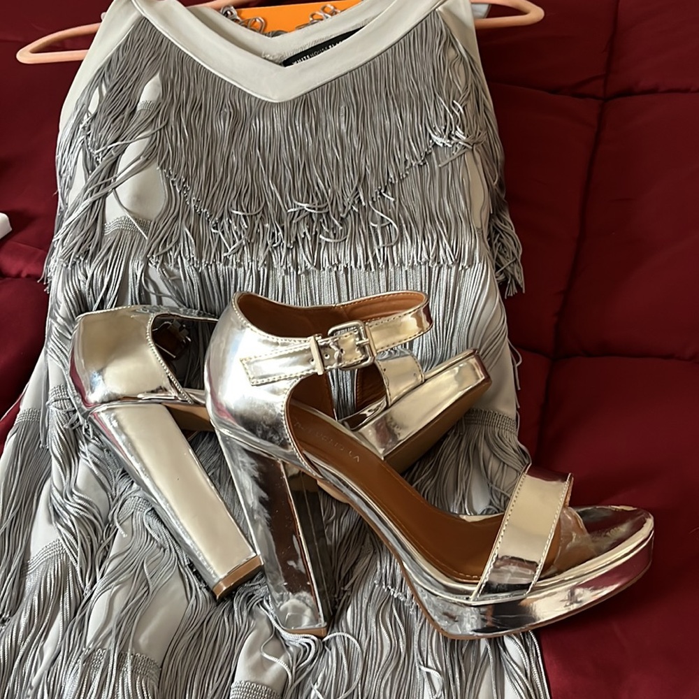 Shoe Republic LA silver platforms